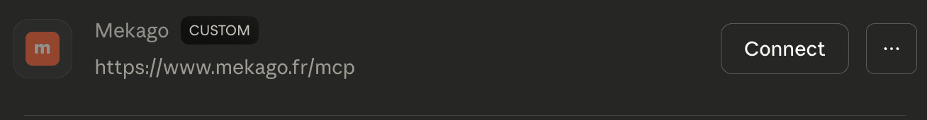 Cliquez sur Se connecter — une fenêtre OAuth Mekago s'ouvre.